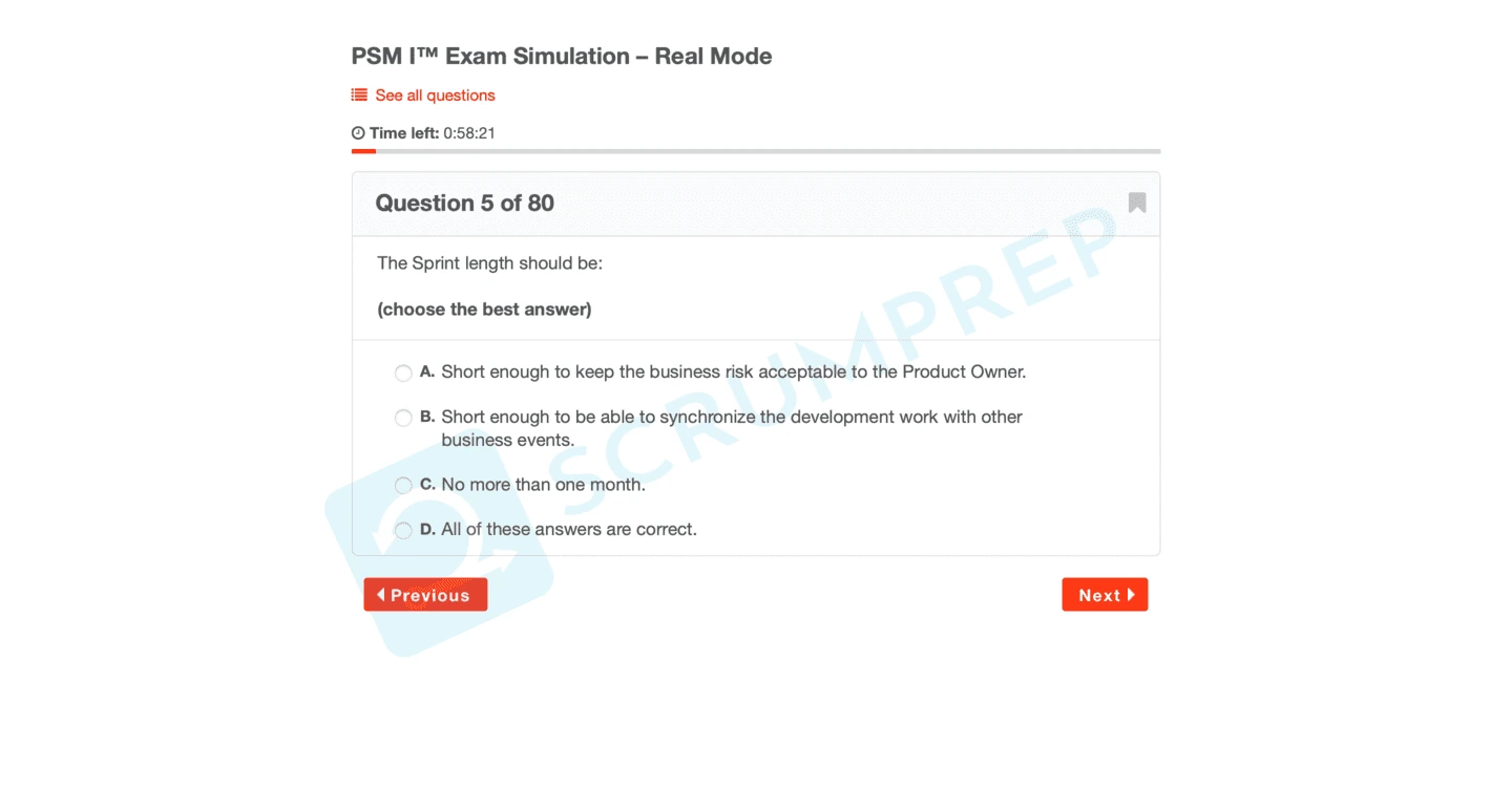 Scrum Master PSM I™ Exam Prep 6 Scrum Master PSM I™ Exam Prep - Image 6