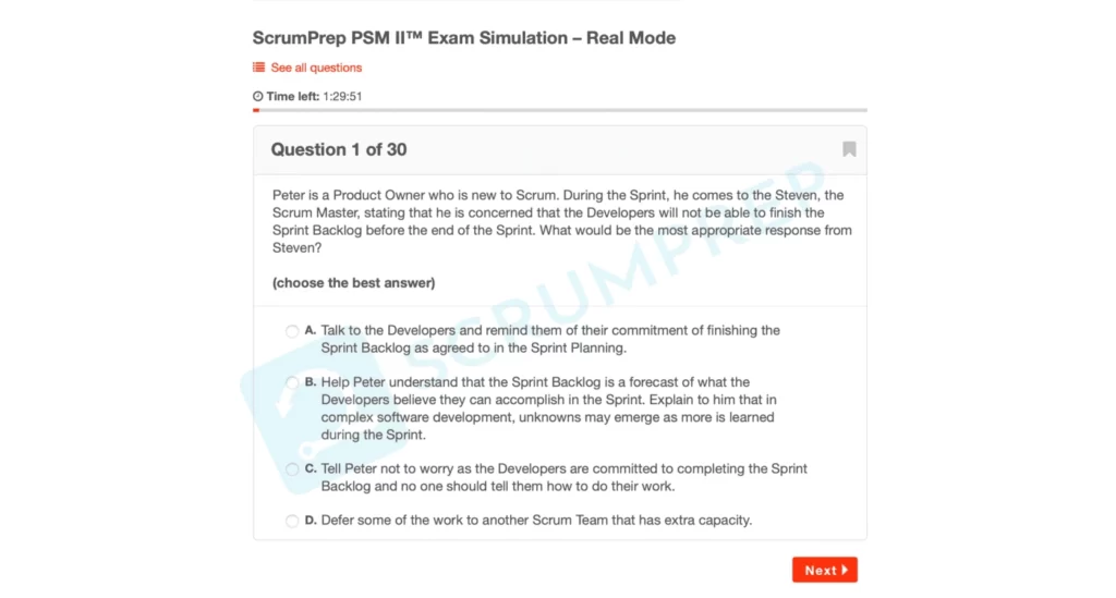 PSM-II-Exam-Simulation