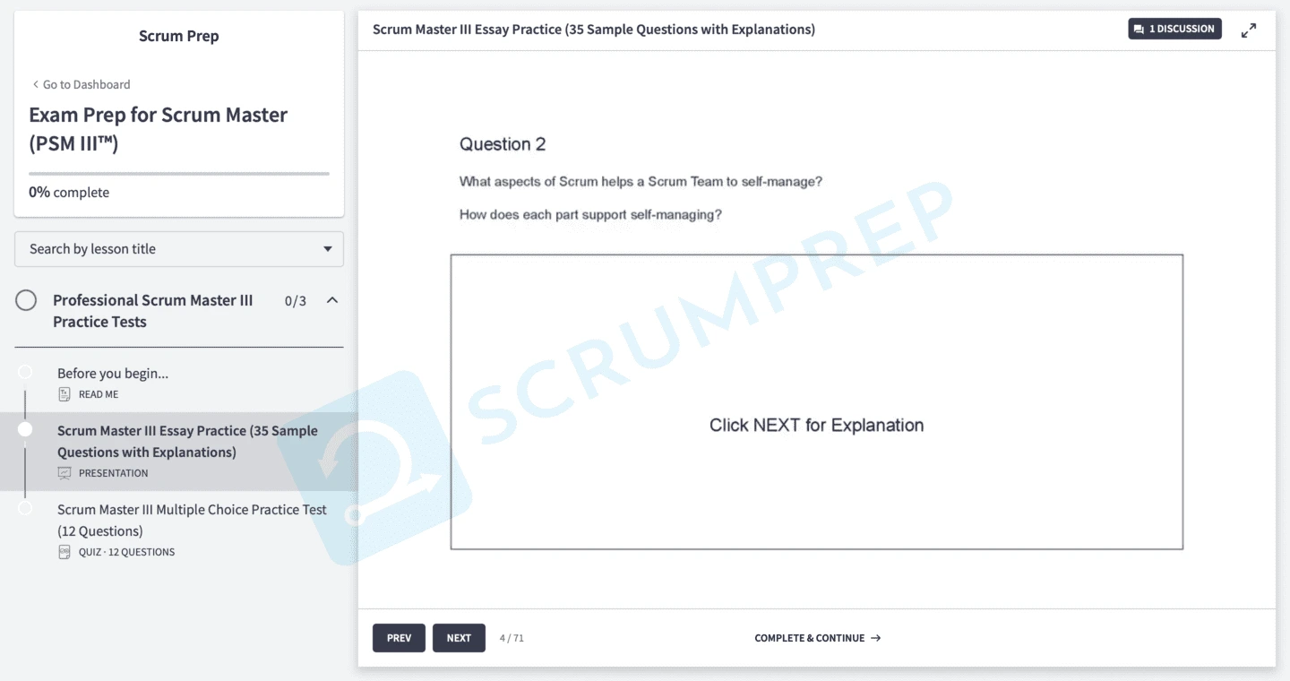 Scrum Master PSM III™ Exam Prep 5 Scrum Master PSM III™ Exam Prep - Image 5