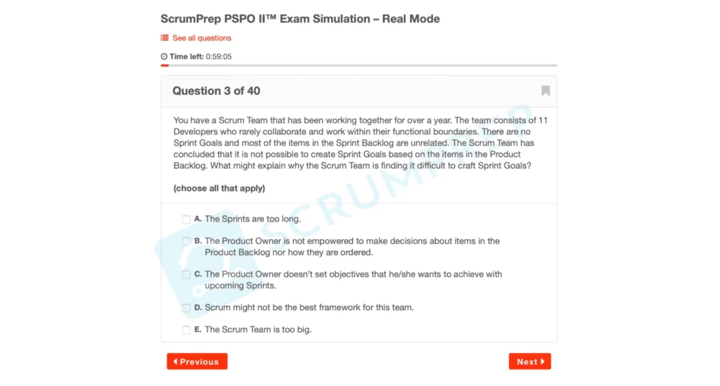 PSPO-II-Exam-Simulation