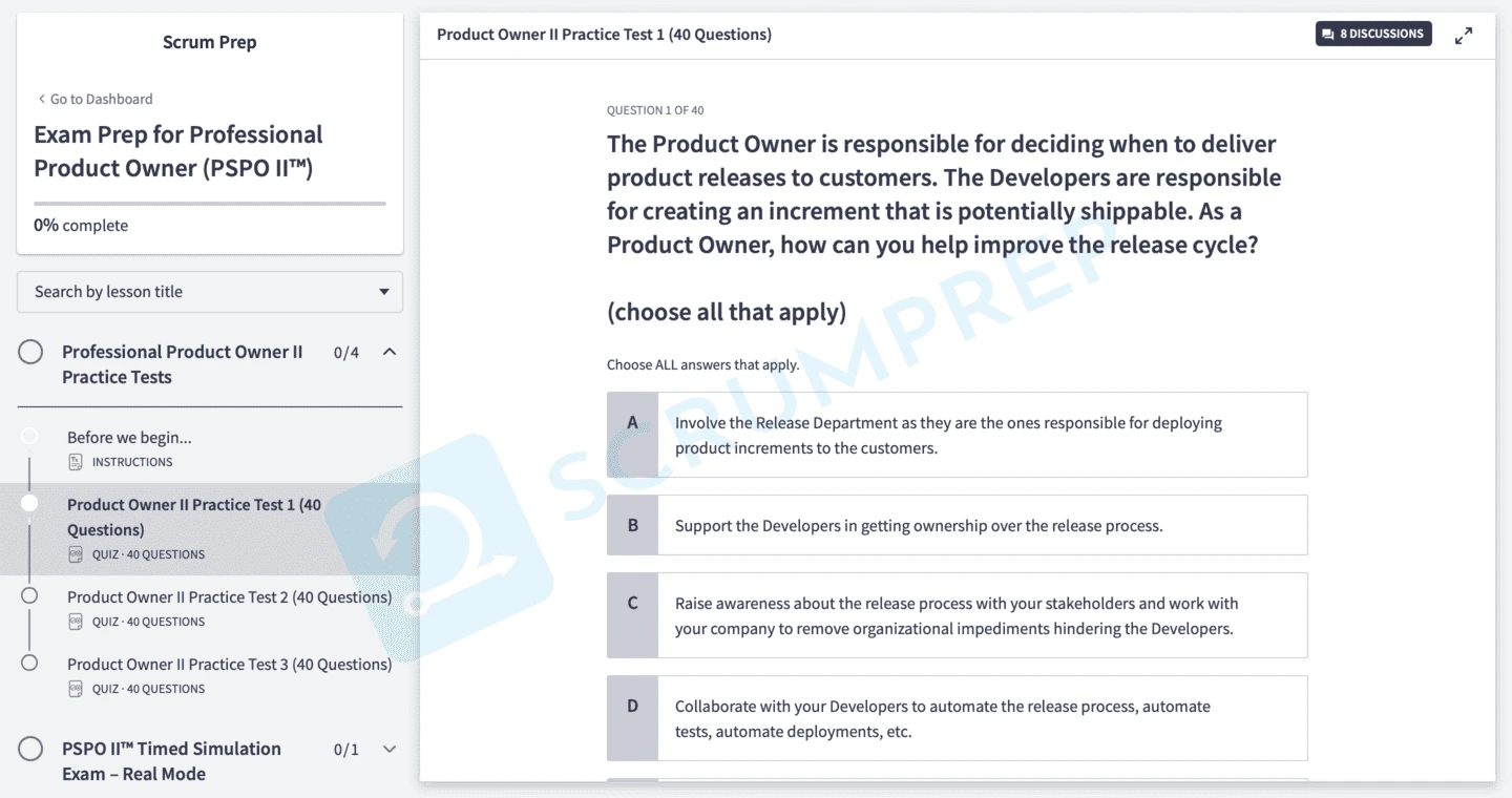 Professional Product Owner PSPO II™ Exam Prep 3 Professional Product Owner PSPO II™ Exam Prep - Image 3