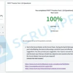 PSFS Practice Test Screenshot Completed