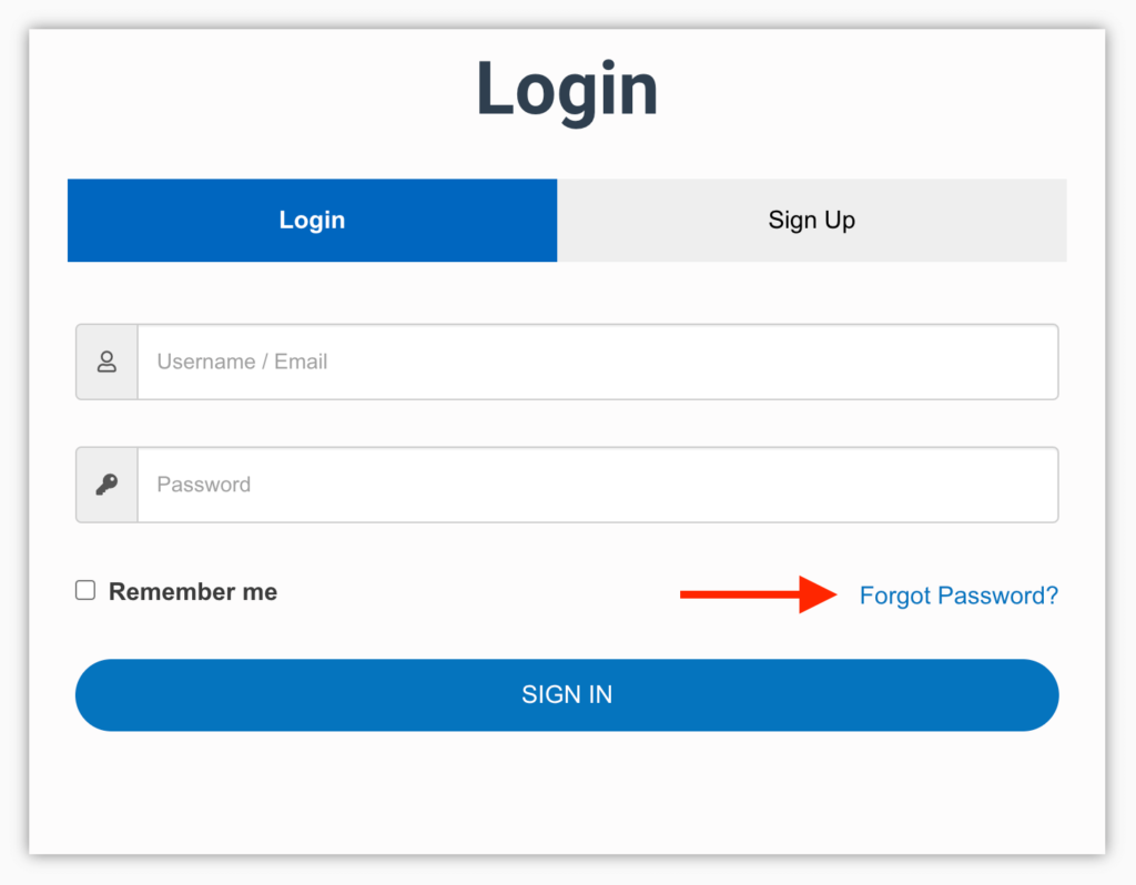 Step 1 Forgot Password CTA