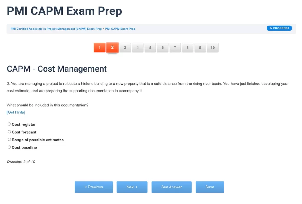 PMI CAPM Sample Q2