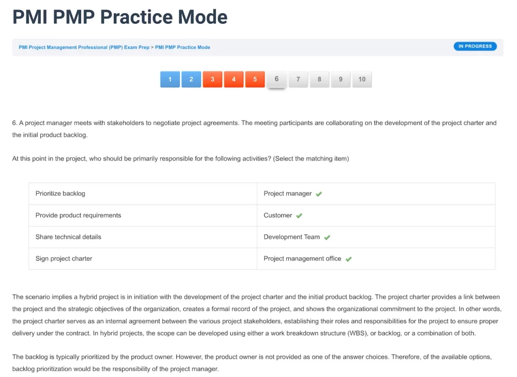 PMP Test Screenshot 2b