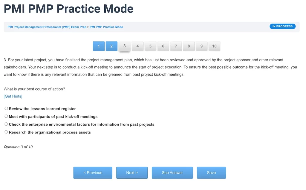 PMP Test Screenshot 6