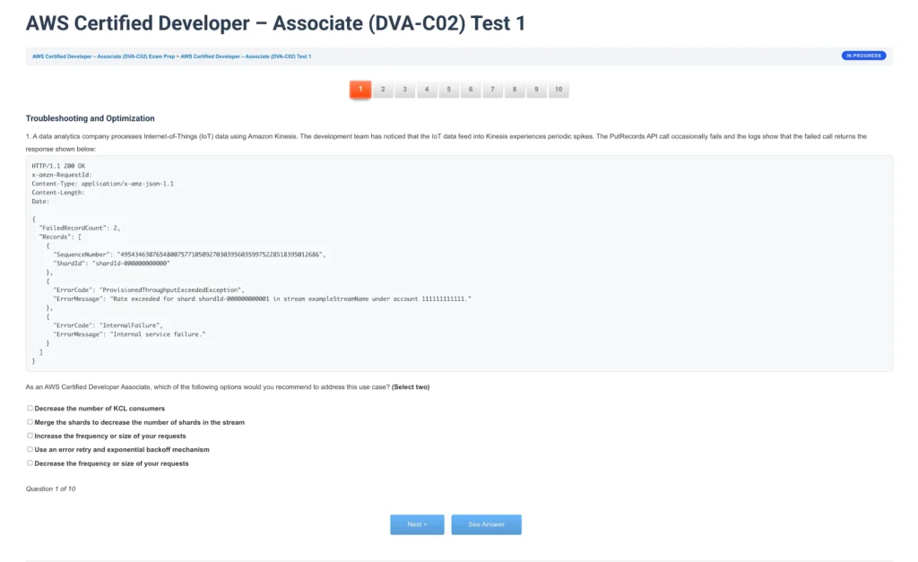 AWS Certified Developer – Associate (DVA-C02) Screenshot 2